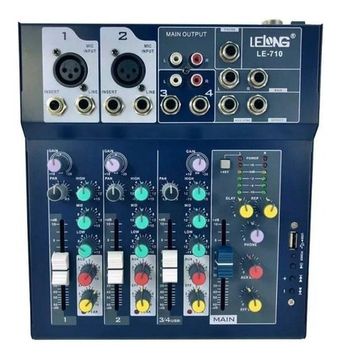 Mesa De Som 4 Canais Lelong Le-710 Usb/bluetooth Mp3 Player