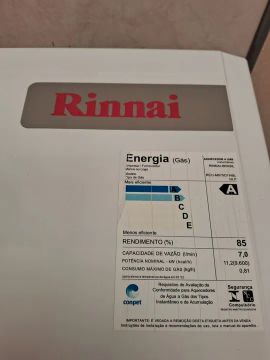 Aquecedor de água a gás Rinnai REU-M070CFHBL