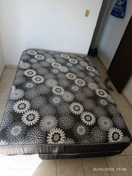 Cama Box Casal com Desenho Floral