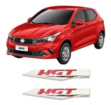 Par Emblemas Aplique Laterais Fiat Hgt Argo Cronos