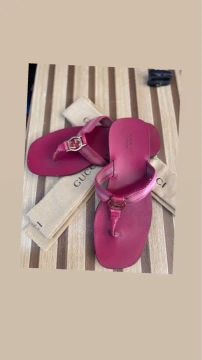 Chinelo Gucci, vermelho,lindo, tamanho 37,couro 