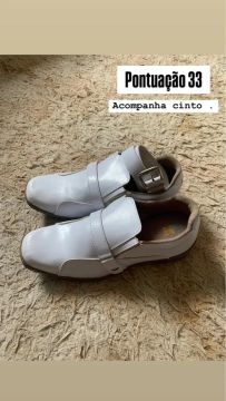 Vendo Sapato Social Branco Infantil 