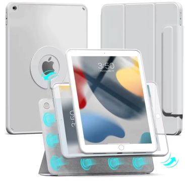 Capa Magnética para iPad 10.2? 7th/8th/9th Gen Transparente/Cinza
