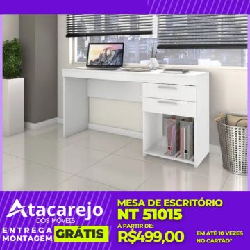 Mesa Escritório Entrega e Monta Grátis