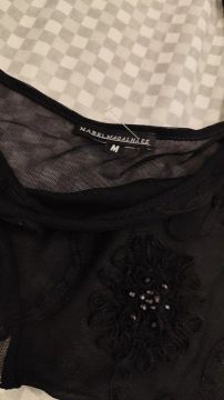 Camisa de renda preta tamanho m