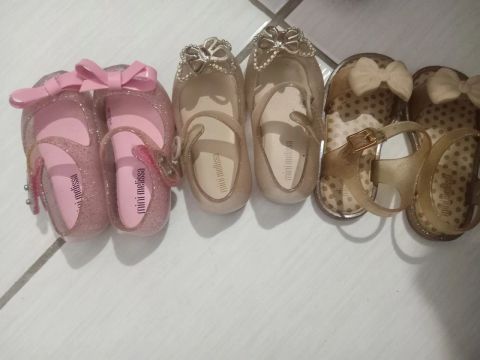 3 pares de mine melissas