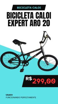 BICICLETA CALOI EXPERT ARO 20 BMX ORIGINAL