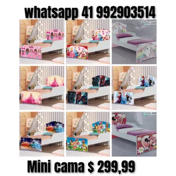 Mini cama infantil vários personagens # 10x sem juros no