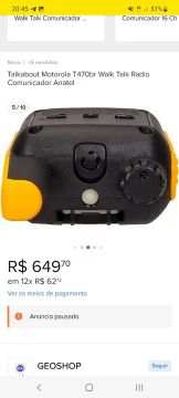 Walkie Talkie Motorola T470br - Novo