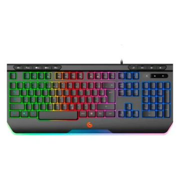 Teclado Gamer Geonav Spectral Light, RGB, ABNT2, Preto, Novo, Lacrado