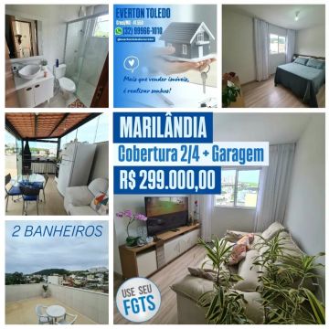 MARILÂNDIA - Cobertura Duplex 2/4 + Garagem - Simule já seu FINANCIAMENTO CAIXA!!!