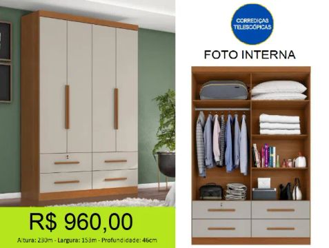 Guarda roupa de solteiro - entrega imediata 