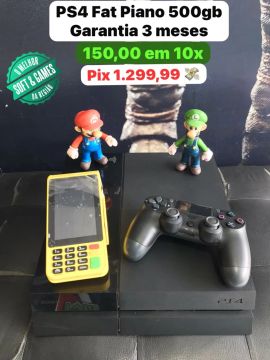 PS4 Fat 500gb - Semi Novo Garantia Aceito Cartão ( Somos Loja )