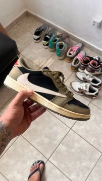 Tênis Nike Air Jordan 1 Low Travis Scott - BLACKOLIVE