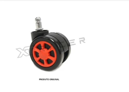 4 Rodinha Xt Racer Original 100% Universal Para Cadeira 60mm Unidade Vermelha