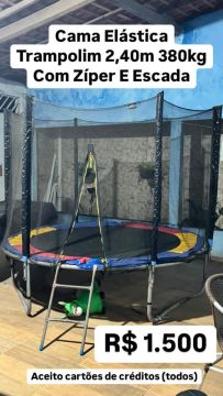 Cama Elástica Trampolim 2,40m 380kg