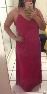 Vestido longo pink 
