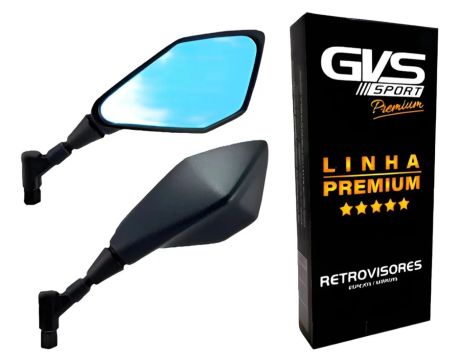 Retrovisor Z400 Lente Azul Convexa Giro 360 Gvs Honda