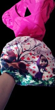 Vestido infantil Masha e o Urso