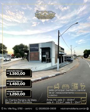 Salas comerciais disponíveis para locação na Carlos Pereira de Melo, Jardim Tropical 