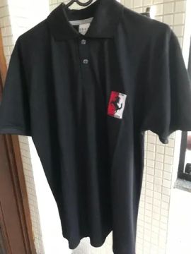camisa modelo polo preta cpor-cavalaria