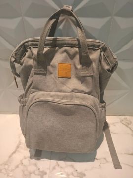 Mochila para Bebê - Cinza com parte térmica
