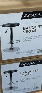 Banqueta Giratória Preta 