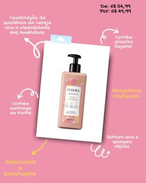 Hidratante Corporal Eudora Instance Cereja e Amêndoas 400ml