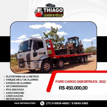 GUINCHO PLATAFORMA FORD CARGO 2428 BITRUCK  2012