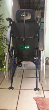 Cadeira de Rodas reclinável  "Ma3r de alumínio Ortomóbil azul