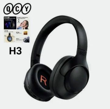 Fone de Ouvido QCY H3 Bluetooth 5.4 ANC (preto/novo)