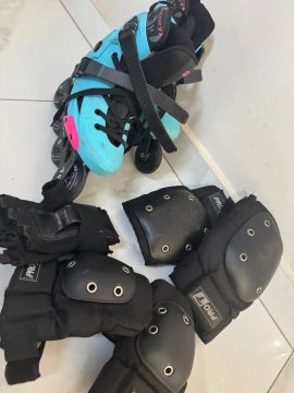 Patins Traxart Revolt Abec 9 + Kit proteção Traxart