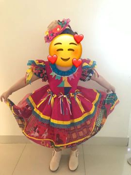 Vestido de quadrilha seminovo 6 a 8 anos