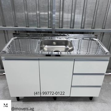 Balcão de Pia com Cuba Inox 