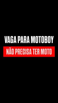 VAGA PARA MOTOBOY