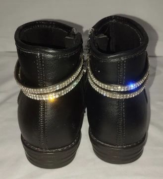 Botas de Couro com Strass Molequinha 