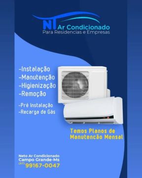 Instalação, manutenção, conserto, carga de gás 
