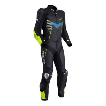 Macacão Texx Pista Preto Azul e Verde 2 Peças Novo sem uso