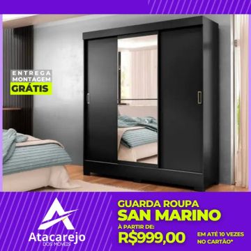 Guarda Roupa Porta de Correr Entrega e Monta Grátis