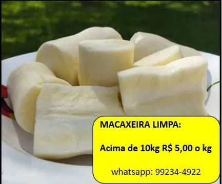 Macaxeira Limpa acima de 10 kg 5,00