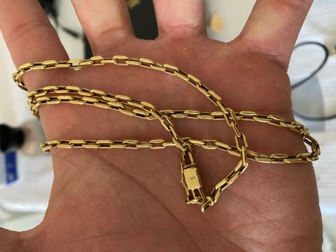 Cordão de ouro 9.1 gramas 65 centímetros 