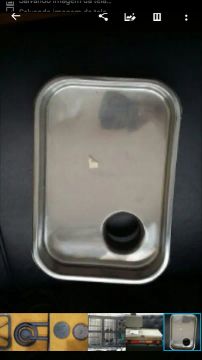 Bandeja em aço inox do moedor e extrusora de massas G. Paniz 