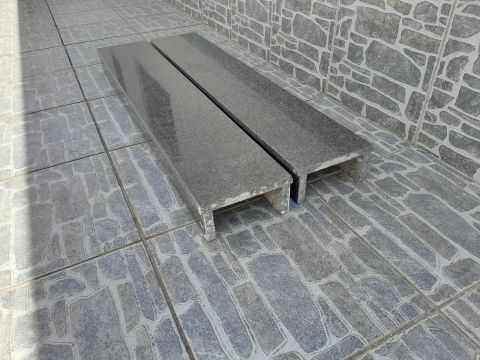 Acabamento de mureta mármore 1,20 x 0,22 ( 2 peças)