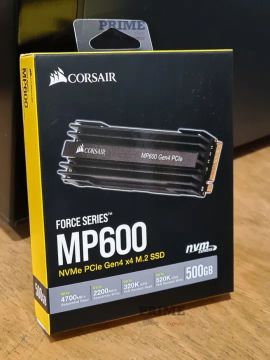 SSD NVMe m2 CORSAIR MP600 Force Series - PCIe Gen4 - c/ Dissipador de Alumínio  