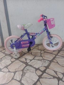Bicicleta Infantil aro 14 com personagem da LOL 