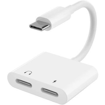 Adaptador USB-C para fone de ouvido e carregamento