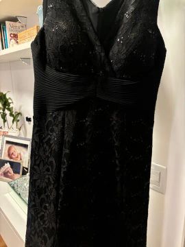 Vestido Longo Preto de renda