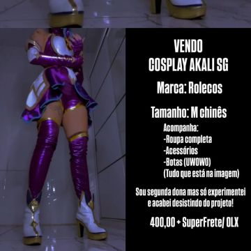 Cosplay Akali SG - Rolecos 
