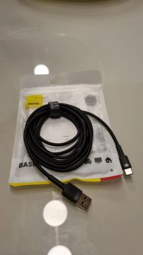 Cabo USB-C para Celular Baseus 2m - Preto