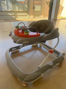 Andador Bebê Carrinho Cinza Galzerano 